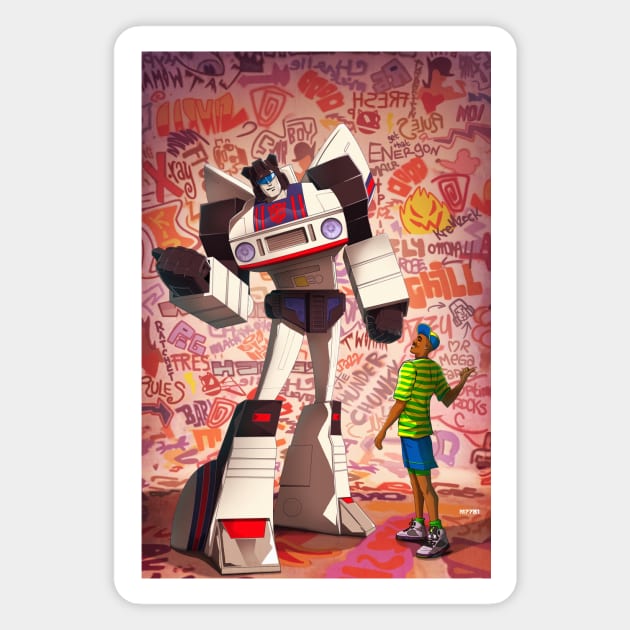 autobot jazz and the fresh prince Magnet by m7781